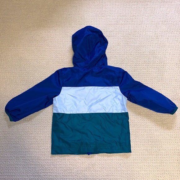 Cat & Jack 2T Zippered Wind Jacket Blue & Green - Picture 2 of 3